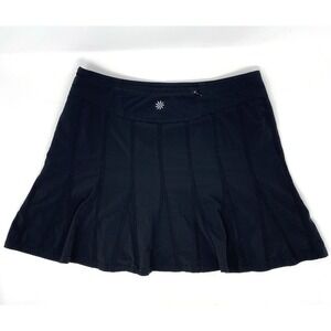 Athleta Womens‎ Skirt Black Tennis Skort Size 2 Pleated A Line Preppy Pickleball